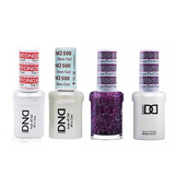 DND - #500#600 Base, Top, Gel & Lacquer Combo - Grape Field Star - #409