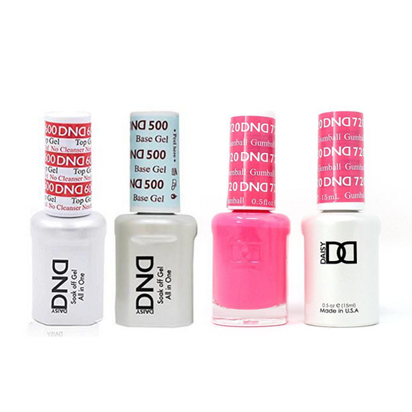 DND - #500#600 Base, Top, Gel & Lacquer Combo - Gumball - #720