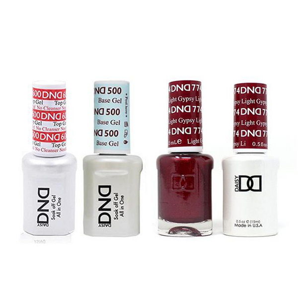 DND - #500#600 Base, Top, Gel & Lacquer Combo - Gypsy Light - #774