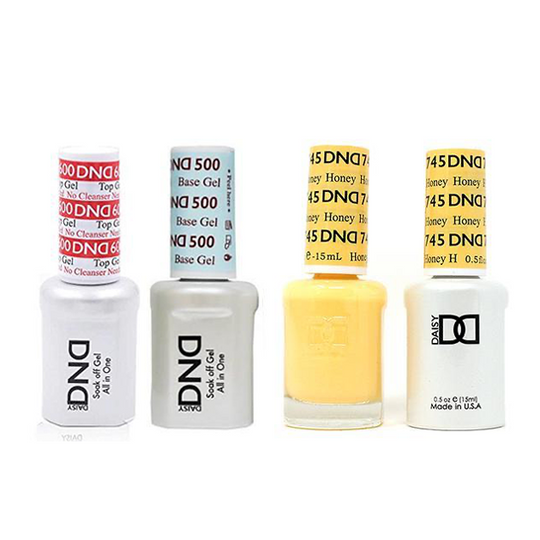 DND - #500#600 Base, Top, Gel & Lacquer Combo - Honey - #745