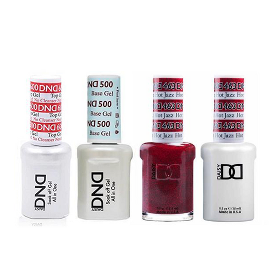 DND - #500#600 Base, Top, Gel & Lacquer Combo - Hot Jazz - #463