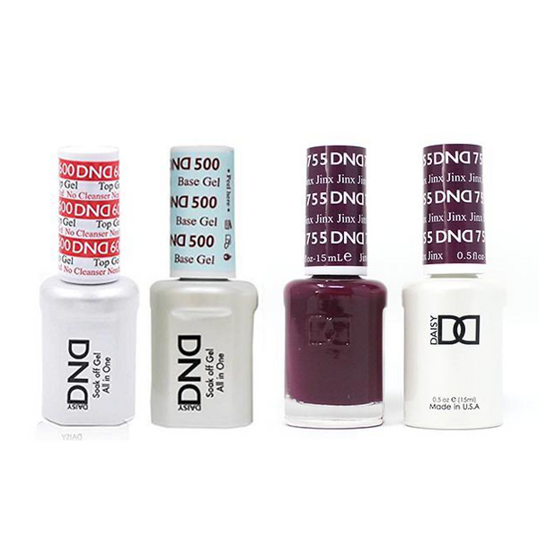 DND - #500#600 Base, Top, Gel & Lacquer Combo - Jinx - #755