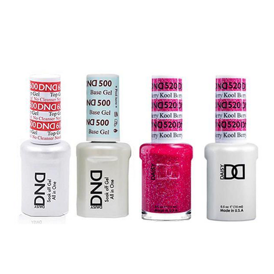 DND - #500#600 Base, Top, Gel & Lacquer Combo - Kool Berry - #520