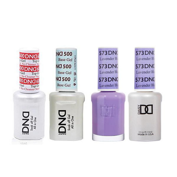 DND - #500#600 Base, Top, Gel & Lacquer Combo - Lavender Blue - #573