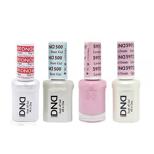 DND - #500#600 Base, Top, Gel & Lacquer Combo - Lavender Dream - #597