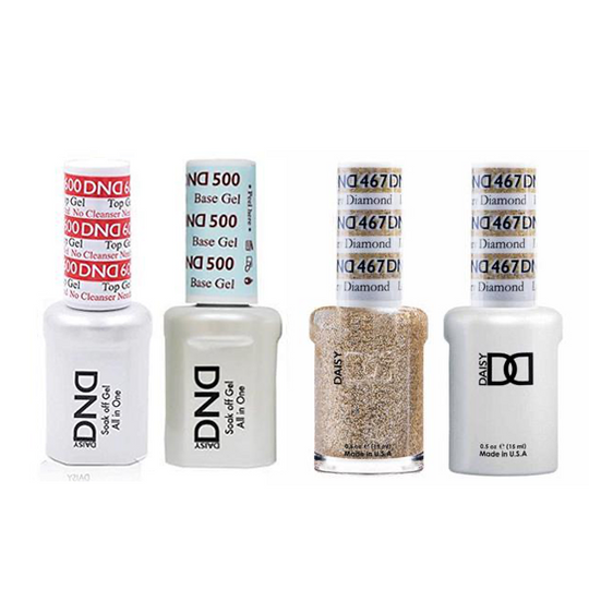 DND - #500#600 Base, Top, Gel & Lacquer Combo - Legendary Diamond - #467