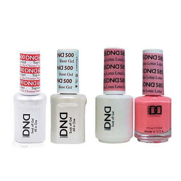 DND - #500#600 Base, Top, Gel & Lacquer Combo - Lotus - #585