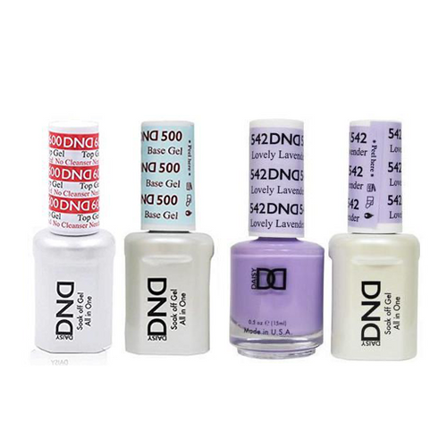 DND - #500#600 Base, Top, Gel & Lacquer Combo - Lovely Lavender - #542