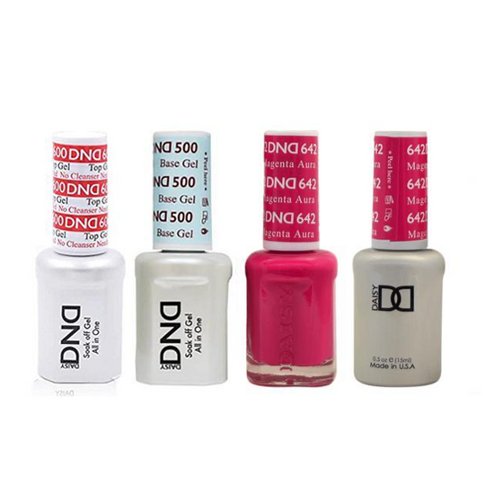 DND - #500#600 Base, Top, Gel & Lacquer Combo - Magenta Aure - #642