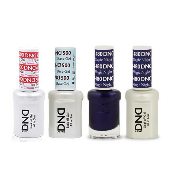 DND - #500#600 Base, Top, Gel & Lacquer Combo - Magic Night - #480