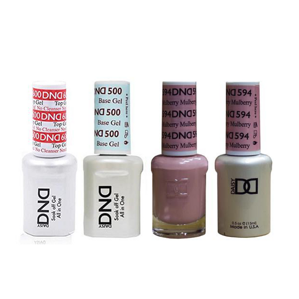 DND - #500#600 Base, Top, Gel & Lacquer Combo - Mullberry - #594