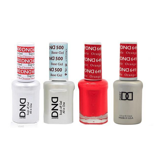 DND - #500#600 Base, Top, Gel & Lacquer Combo - Orange Creamsicle - #649