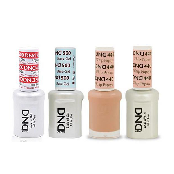 DND - #500#600 Base, Top, Gel & Lacquer Combo - Papaya Whip - #440