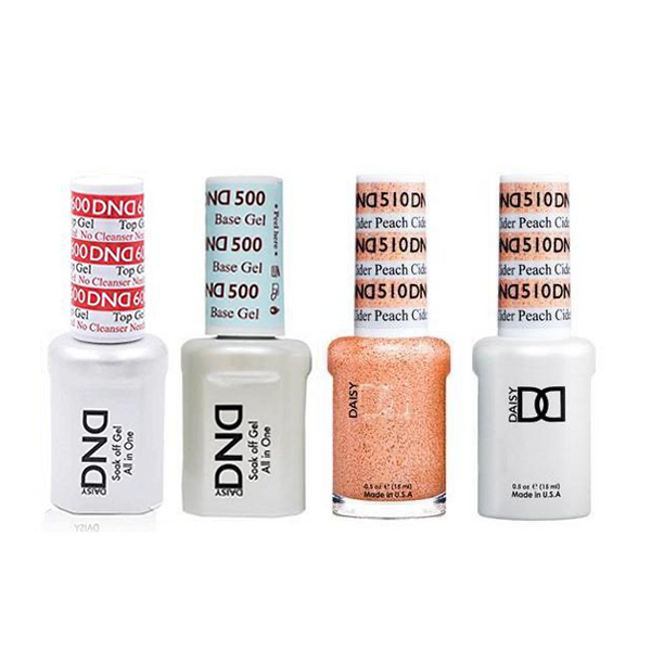 DND - #500#600 Base, Top, Gel & Lacquer Combo - Peach Cider - #510