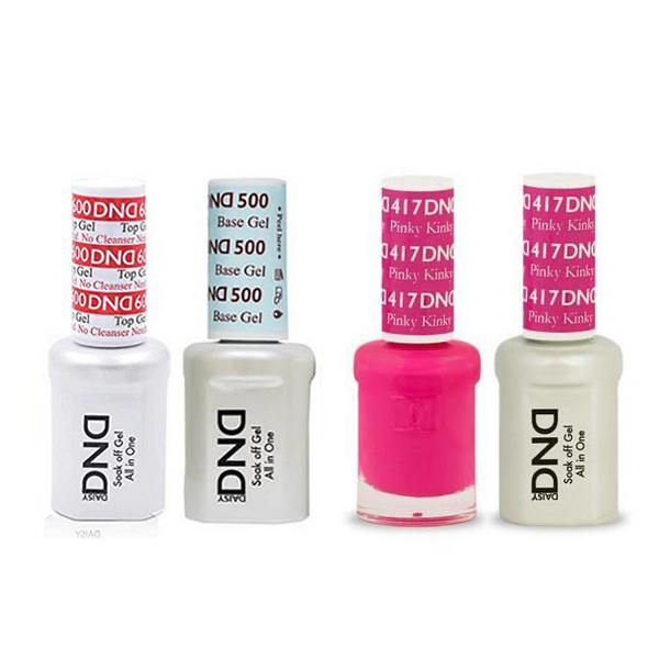 DND - #500#600 Base, Top, Gel & Lacquer Combo - Pinky Kinky - #417