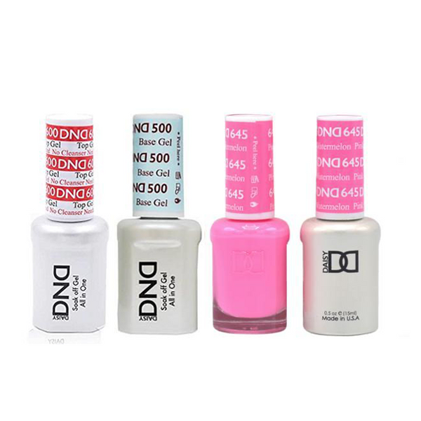 DND - #500#600 Base, Top, Gel & Lacquer Combo - Pinky Watermelon - #645