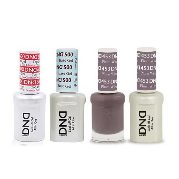 DND - #500#600 Base, Top, Gel & Lacquer Combo - Plum Wine - #453