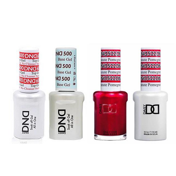 DND - #500#600 Base, Top, Gel & Lacquer Combo - Pomegranet - #522