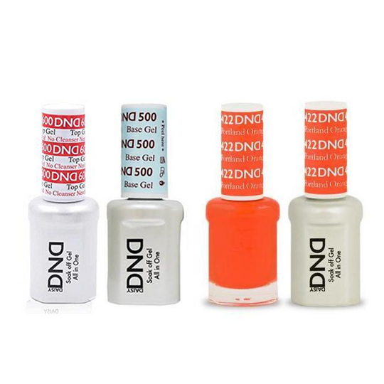 DND - #500#600 Base, Top, Gel & Lacquer Combo - Portland Orange - #422