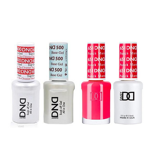 DND - #500#600 Base, Top, Gel & Lacquer Combo - Punch Marshmallow - #651