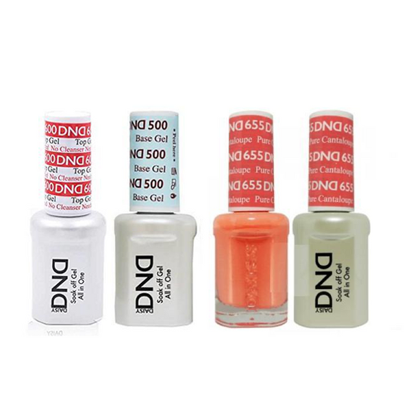 DND - #500#600 Base, Top, Gel & Lacquer Combo - Pure Cantaloupe - #655