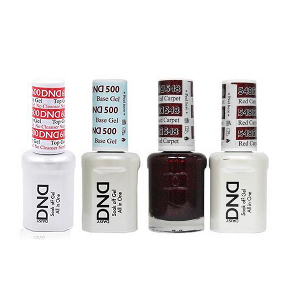 DND - #500#600 Base, Top, Gel & Lacquer Combo - Red Carpet - #548