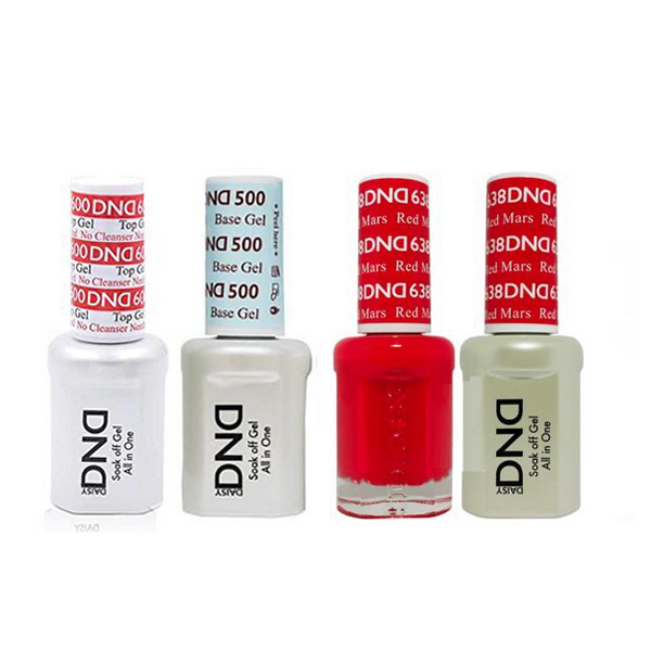 DND - #500#600 Base, Top, Gel & Lacquer Combo - Red Mars - #638