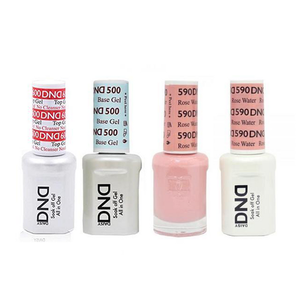 DND - #500#600 Base, Top, Gel & Lacquer Combo - Rose Water - #590