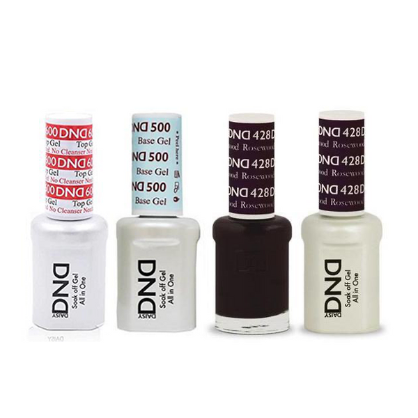 DND - #500#600 Base, Top, Gel & Lacquer Combo - Rosewood - #428