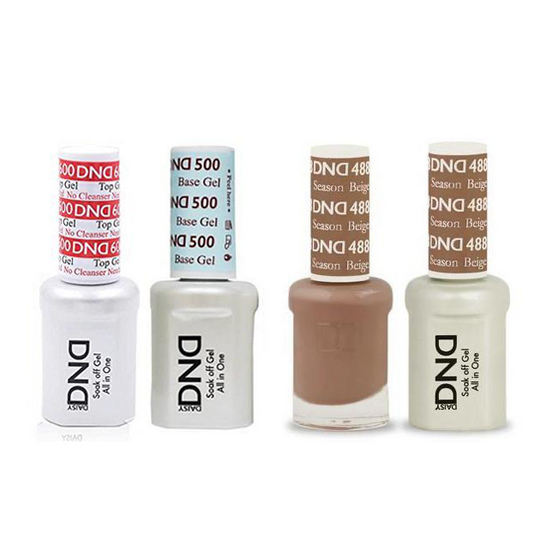 DND - #500#600 Base, Top, Gel & Lacquer Combo - Season Beige - #488