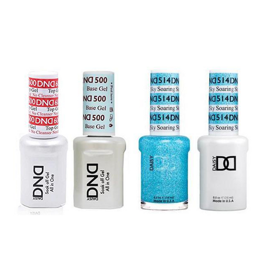 DND - #500#600 Base, Top, Gel & Lacquer Combo - Soaring Sky - #514