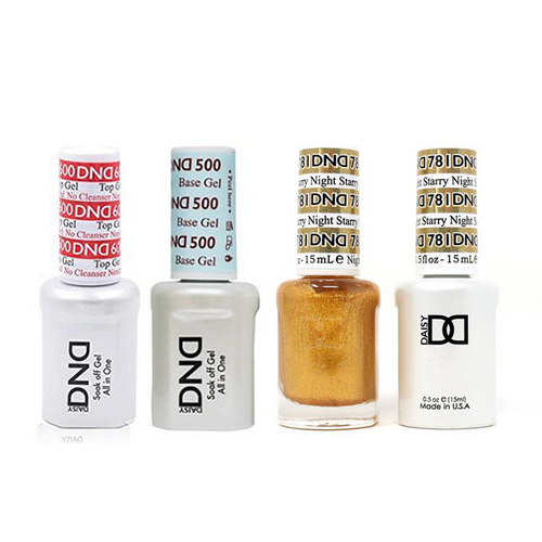 DND - #500#600 Base, Top, Gel & Lacquer Combo - Starry Night - #781