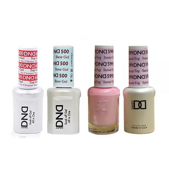 DND - #500#600 Base, Top, Gel & Lacquer Combo - Sunset Fog - #599