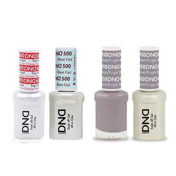 DND - #500#600 Base, Top, Gel & Lacquer Combo - Sweet Purple - #450