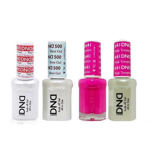 DND - #500#600 Base, Top, Gel & Lacquer Combo - Temptation Pink - #641