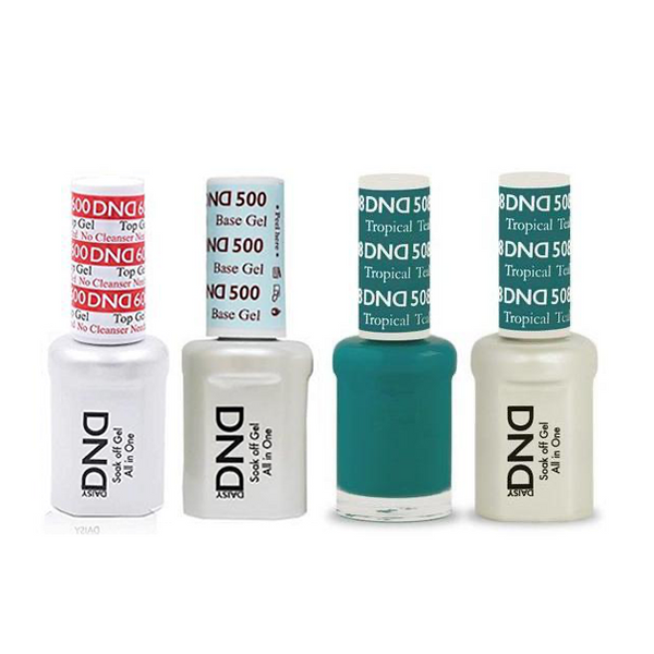 DND - #500#600 Base, Top, Gel & Lacquer Combo - Tropical Teal - #508