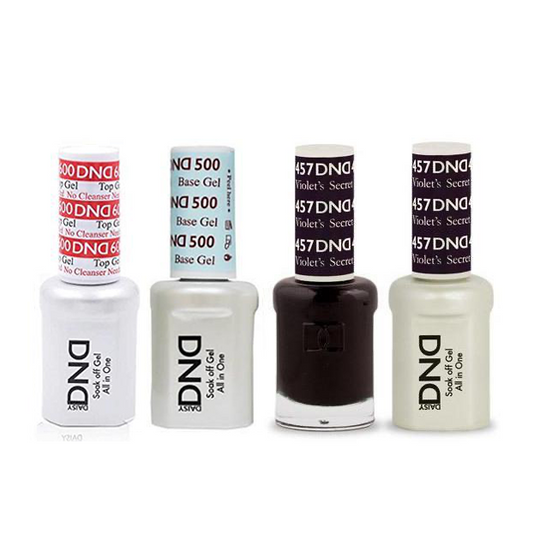 DND - #500#600 Base, Top, Gel & Lacquer Combo - Violets Secret - #457