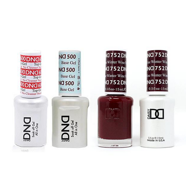 DND - #500#600 Base, Top, Gel & Lacquer Combo - Winter Wine - #752