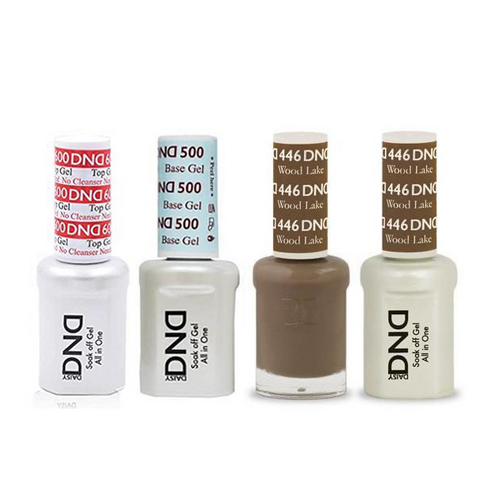 DND - #500#600 Base, Top, Gel & Lacquer Combo - Wood Lake - #446