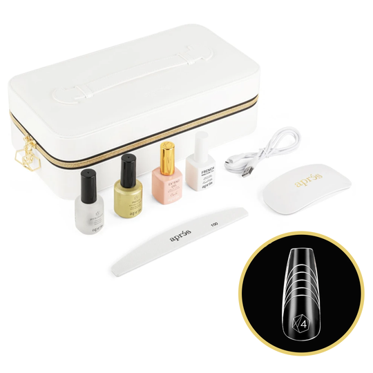 Apres - french manicure gel-x kit - natural coffin medium (330 pcs)