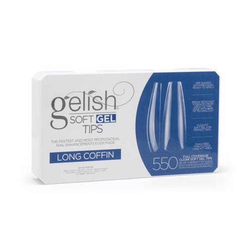 Harmony Gelish - Soft Gel Tips - Long Coffin