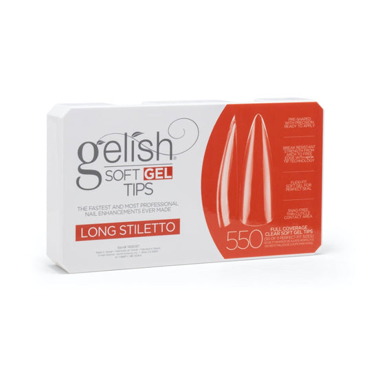 Gelish - Soft Gel Tips - Long Stiletto 550CT
