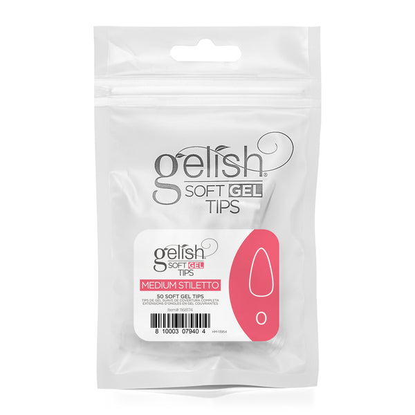Harmony Gelish - Soft Gel Tips - Medium Stiletto Size 0 50CT Refill