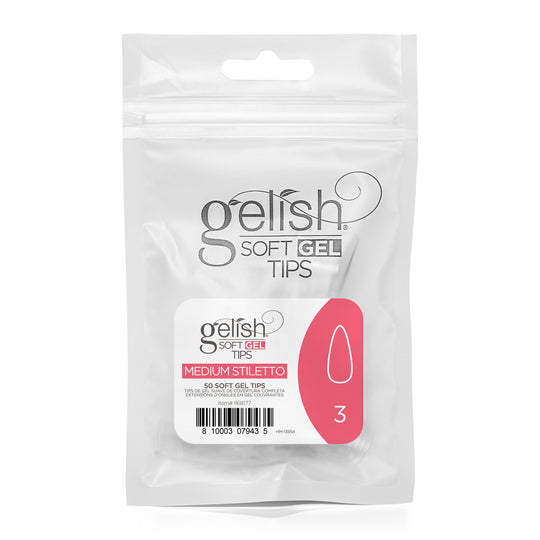 Gelish - Soft Gel Tips - Medium Stiletto Size 3 50CT Refill