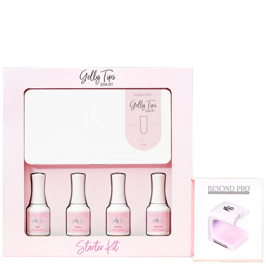 Kiara Sky - Gelly Tips Starter Kit With Lamp - Square Medium