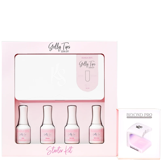 Kiara Sky - Gelly Tips Starter Kit With Lamp - Square Medium