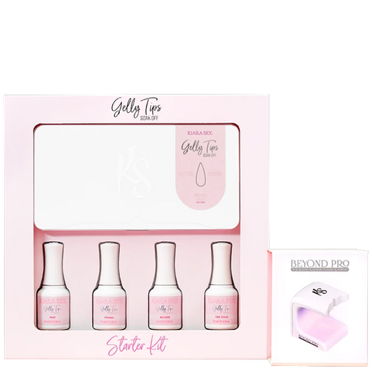Kiara Sky - Gelly Tips Starter Kit With Lamp - Stiletto Medium