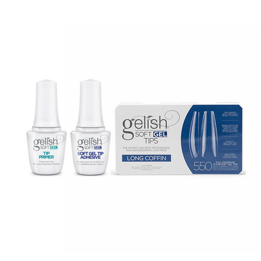 Gelish - Soft Gel Tips & Duo - Long Coffin