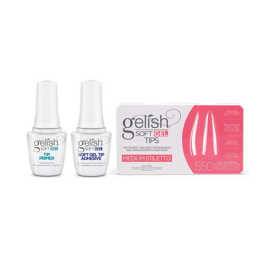 Gelish - Soft Gel Tips & Duo - Medium Stiletto