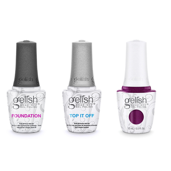 Harmony Gelish Combo - Base, Top & Berry Buttoned Up